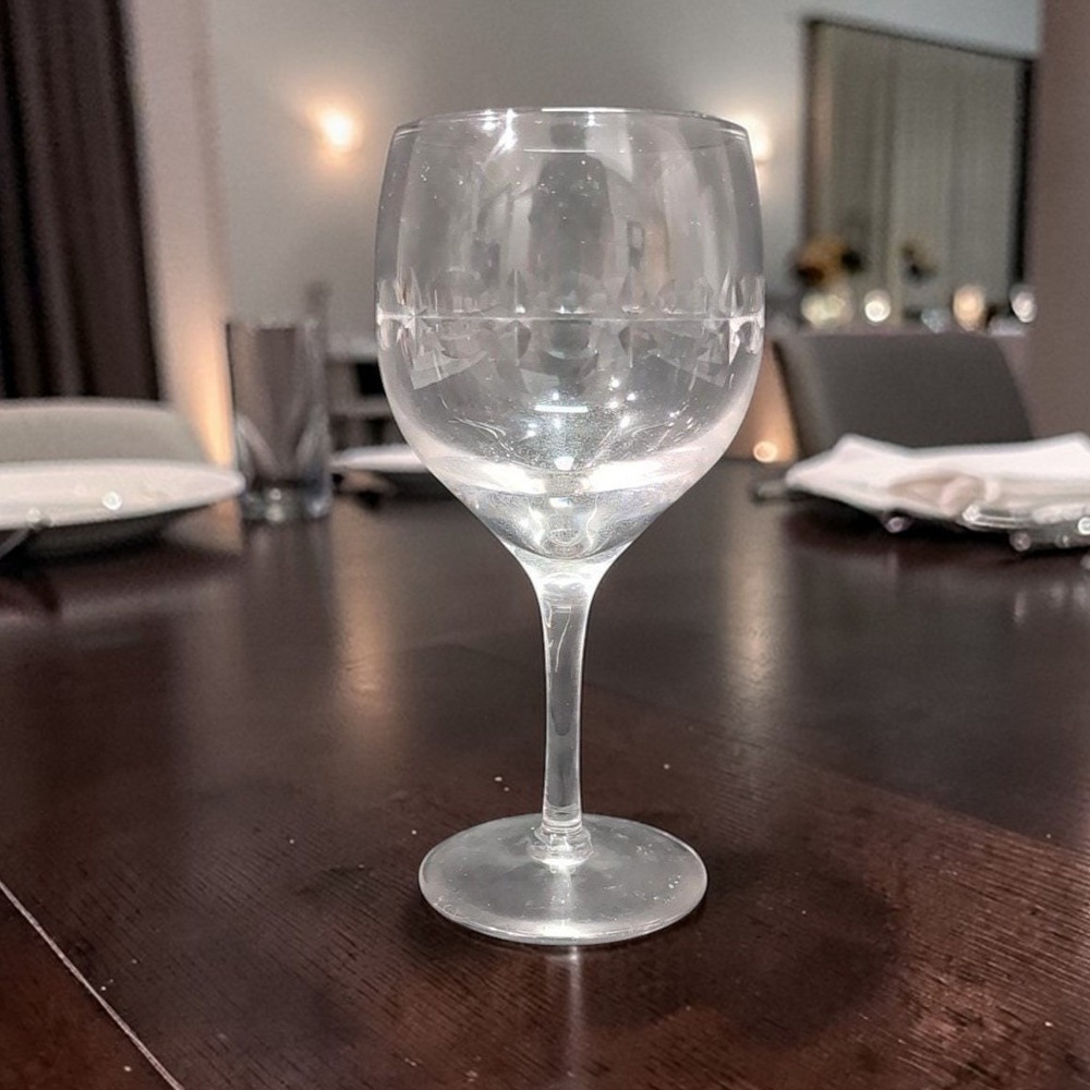Lenox Candleglow Lead Crystal Wine Goblet, Vintage Replacement 7" Clear Stemware